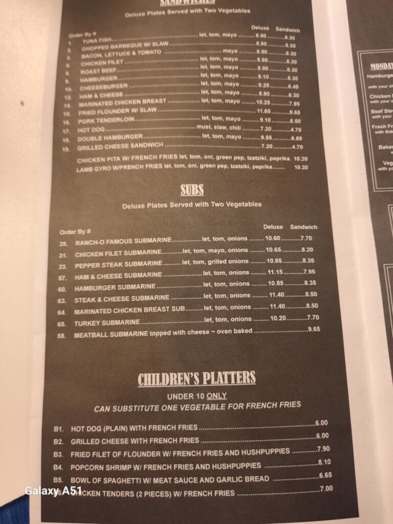 Rancho Menu 8